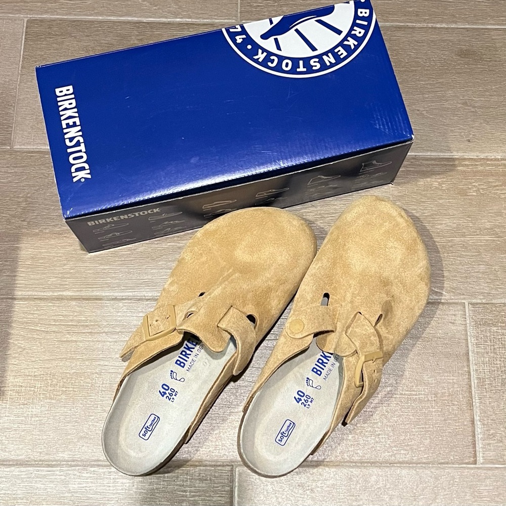 Birkenstock Boston Clog Soft Suede NWT size 9